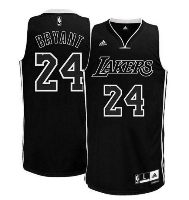 Custom Men Los Lakers #24 Kobe Bryant Black NBA Jersey->denver broncos->NFL Jersey